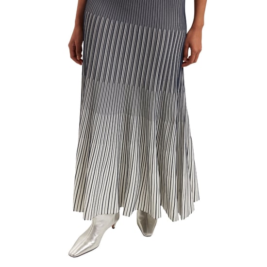 Ted Baker Dilyaa Strickkleid Mit Strukturierten Streifen In Marineblau - Image 4