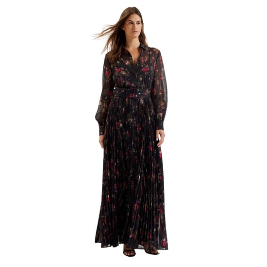 Schwarzes Kleid Mit Ted Baker Ceiba Print-maxihemd - Image 2