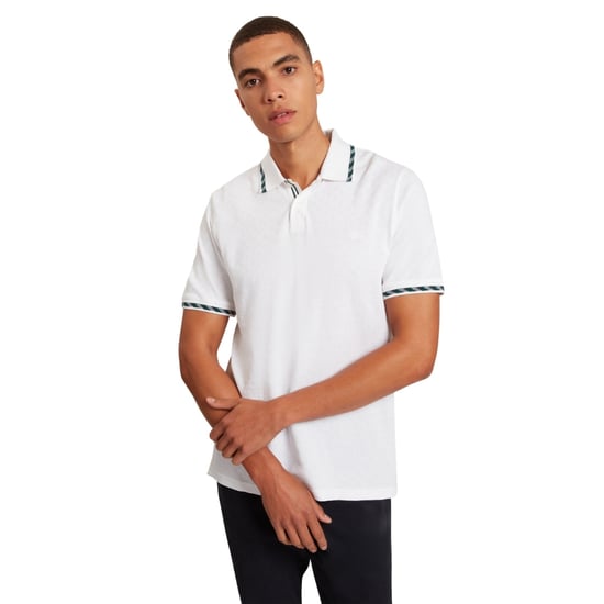 Ted Baker Ss Polohemd Mit Jacquard-jacquardmuster, Weiß - Image 3