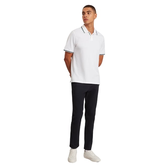 Ted Baker Ss Polohemd Mit Jacquard-jacquardmuster, Weiß - Image 6
