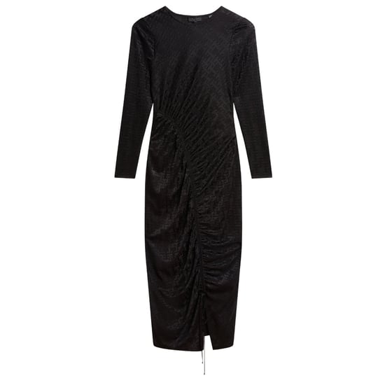 Ted Baker Sherlay Jacquard T Bodycon Kleid Mit Raffungen, Schwarz - Image 1