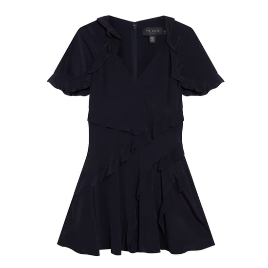 Ted Baker Jojii Minikleid Mit Rüschendetails In Marineblau - Image 1