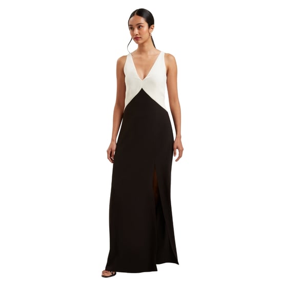 Schwarzes Midikleid Von Ted Baker Sucre Mit Kontrasteinsätzen - Image 2