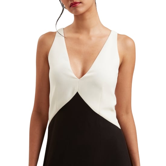 Schwarzes Midikleid Von Ted Baker Sucre Mit Kontrasteinsätzen - Image 3