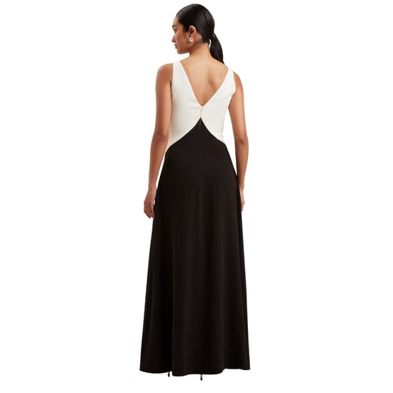 Schwarzes Midikleid Von Ted Baker Sucre Mit Kontrasteinsätzen - Image 4