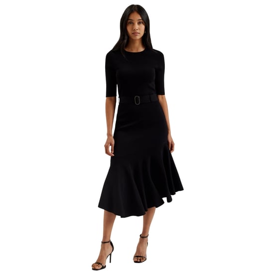 Ted Baker Samalee Strickrock Midikleid Mit Schwingendem Rock, Schwarz - Image 2