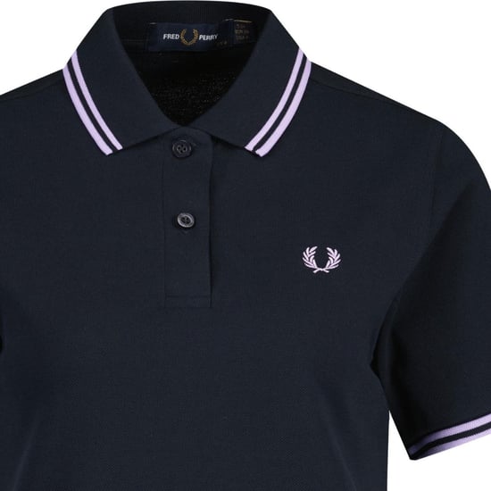 Fred Perry G3600 Retro Twin Tipped Navy Poloshirt - Image 3
