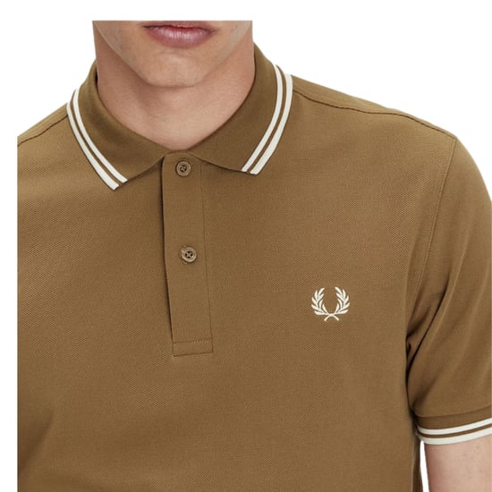 Fred Perry Twin Tipped Shaded Stone Poloshirt - Image 5