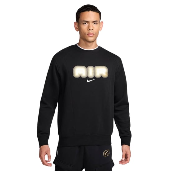 Nike Air Fleece-sweatshirt Mit Rundhalsausschnitt, Schwarz - Image 2