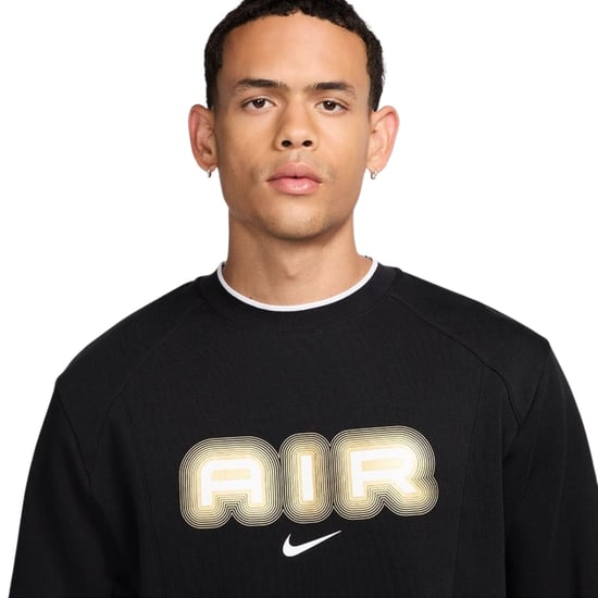 Nike Air Fleece-sweatshirt Mit Rundhalsausschnitt, Schwarz - Image 4