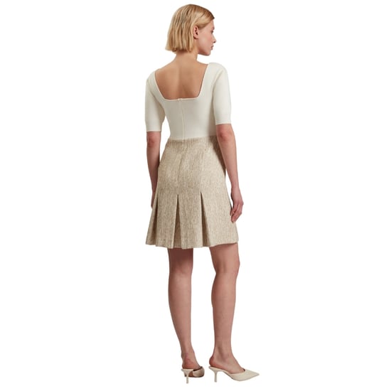 Ted Baker Vulpad Minikleid Aus Bouclé-strickoberteil In Elfenbein - Image 3