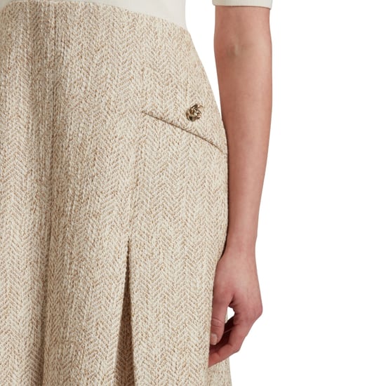 Ted Baker Vulpad Minikleid Aus Bouclé-strickoberteil In Elfenbein - Image 5