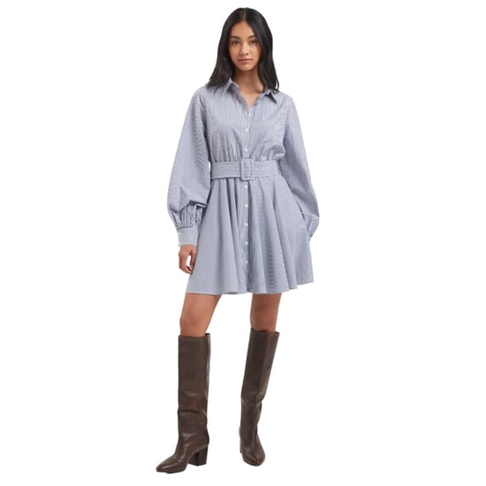 Ted Baker Ibarra Baumwollhemd Marineblaues Minikleid - Image 3