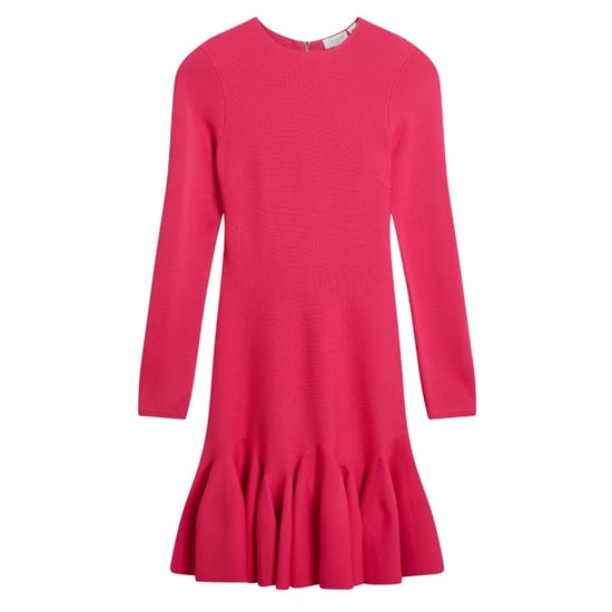 Ted Baker Loisss Flippy Rock, Langärmeliges Fuchsiafarbenes Minikleid - Image 1