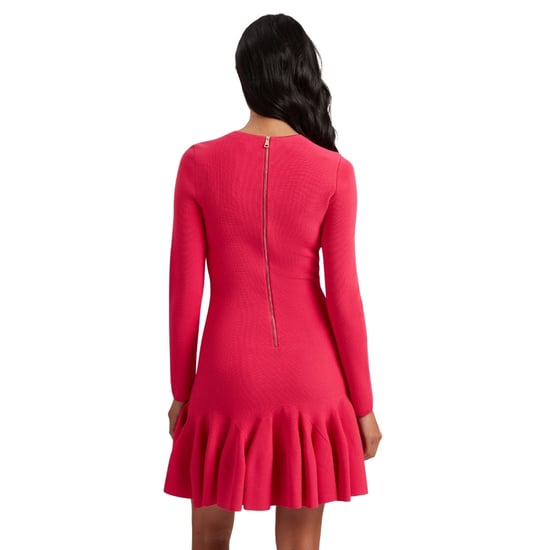 Ted Baker Loisss Flippy Rock, Langärmeliges Fuchsiafarbenes Minikleid - Image 4