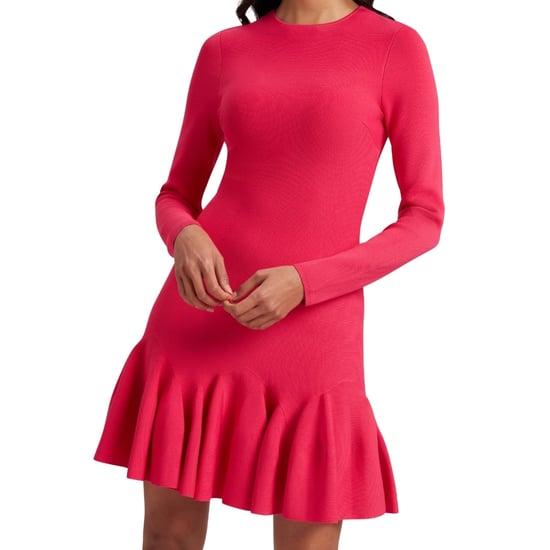 Ted Baker Loisss Flippy Rock, Langärmeliges Fuchsiafarbenes Minikleid - Image 5