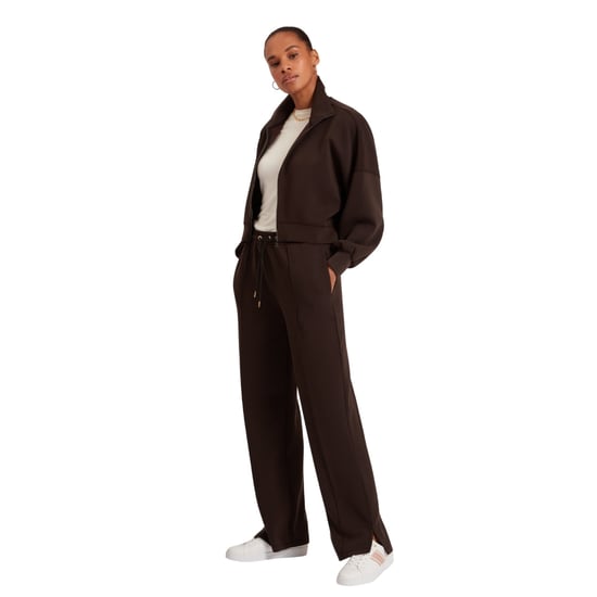 Ted Baker Nowell Cupro Jogginghose Mit Geteiltem Saum, Dunkelbraun - Image 4