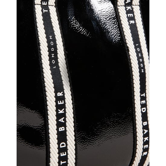 Ted Baker Celiane Marken-webtasche, Kleine Schwarze Tasche, Patent - Image 3