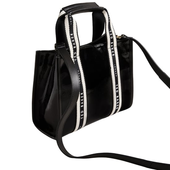Ted Baker Celiane Marken-webtasche, Kleine Schwarze Tasche, Patent - Image 4