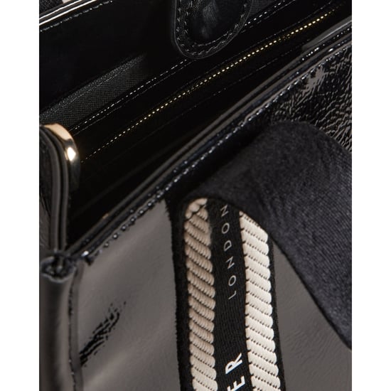 Ted Baker Celiane Marken-webtasche, Kleine Schwarze Tasche, Patent - Image 5
