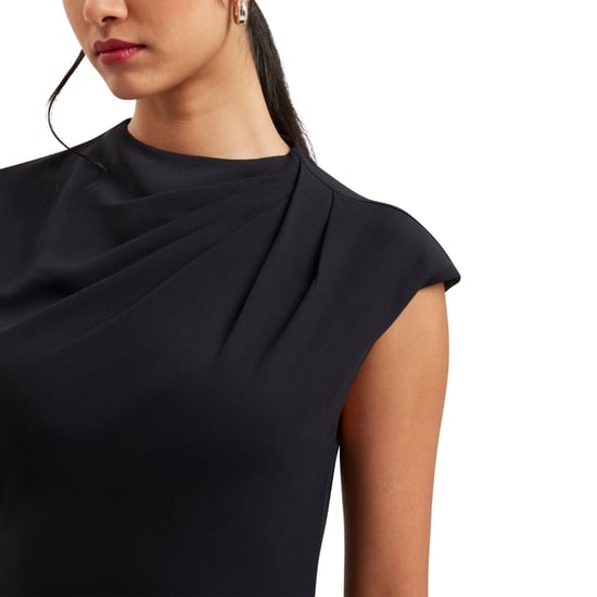 Ted Baker Kyamos Slip Navy Maxikleid Mit Drapierungsdetails - Image 4