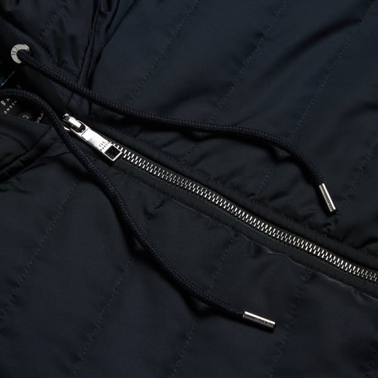 Ted Baker Adburys Regular Schwarzer Stepp-kapuzenpullover Mit Reißverschluss - Image 3