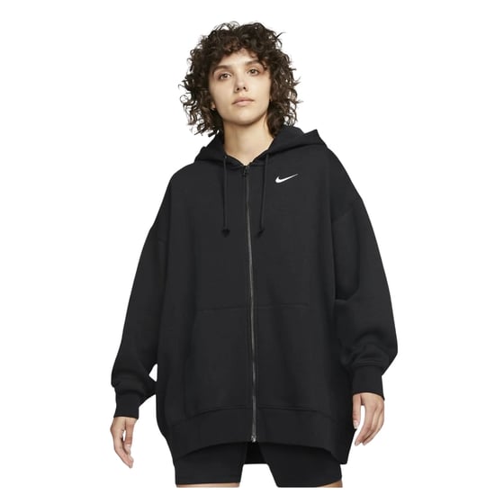Nike Essentials Oversized Full Zip Schwarzer Hoodie - Image 2