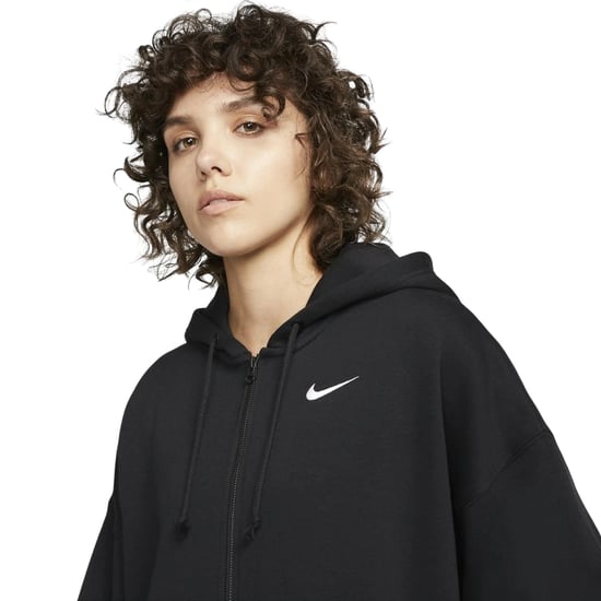 Nike Essentials Oversized Full Zip Schwarzer Hoodie - Image 4