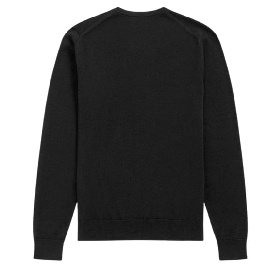 Fred Perry Klassischer Schwarzer Pullover Mit V-ausschnitt - Image 2