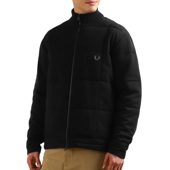 Fred Perry Steppstrickjacke, Schwarz - Image 3