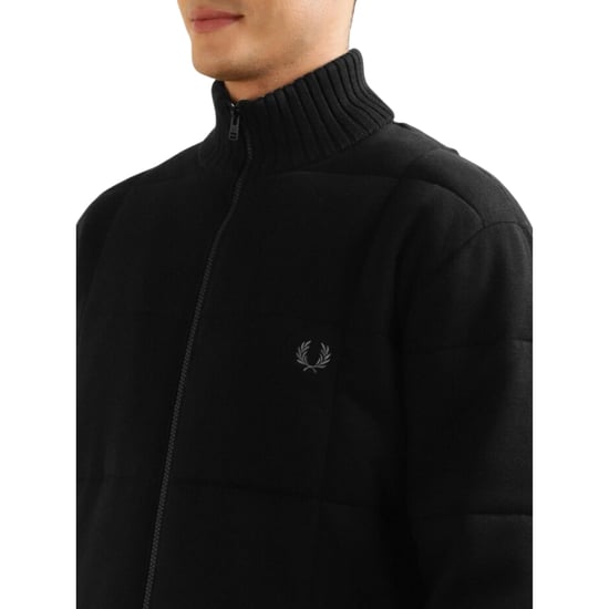 Fred Perry Steppstrickjacke, Schwarz - Image 4
