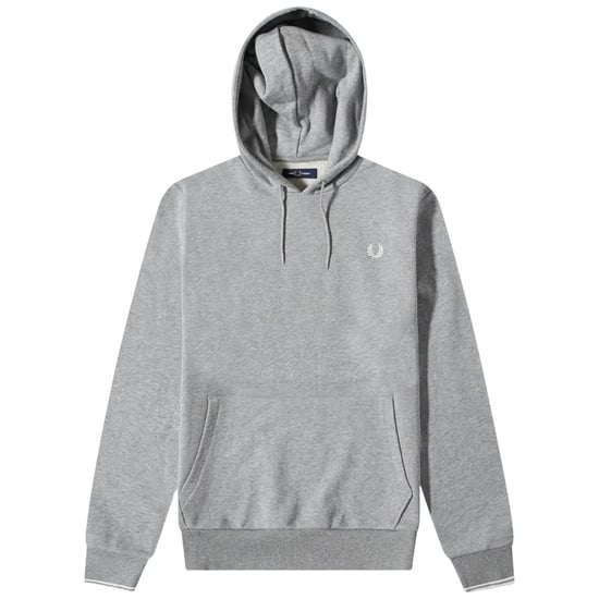 Fred Perry Kapuzenpullover In Graumeliert Mit Farbverlauf - Image 1