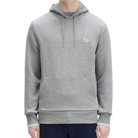 Fred Perry Kapuzenpullover In Graumeliert Mit Farbverlauf - Image 3
