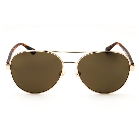 Kate Spade Averie Sonnenbrille In Gold Mit Braunen Details - Image 1