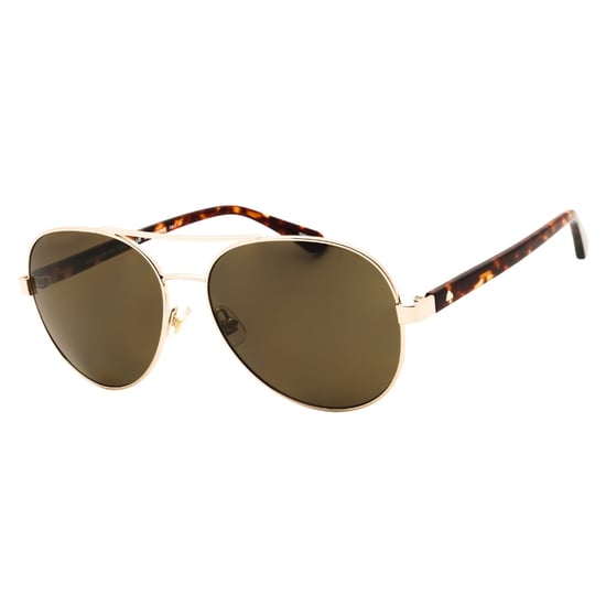Kate Spade Averie Sonnenbrille In Gold Mit Braunen Details - Image 2