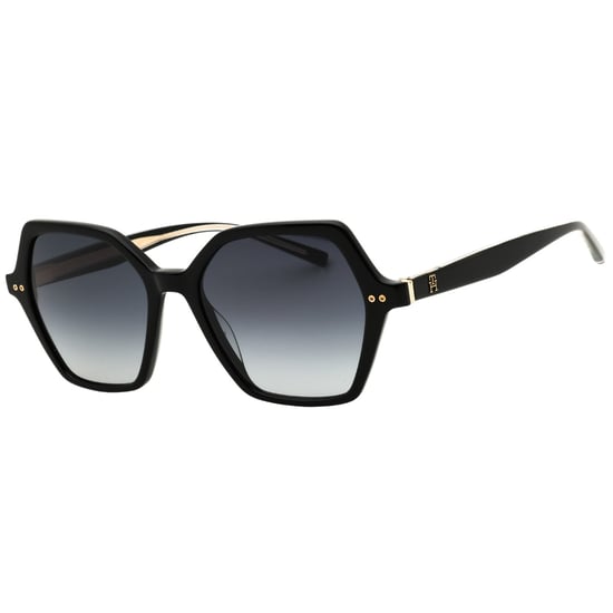 Tommy Hilfiger Th 2213/s 0807 9o Glänzende Schwarze/graue Farbverlaufs-sonnenbrille Für Damen - Image 2