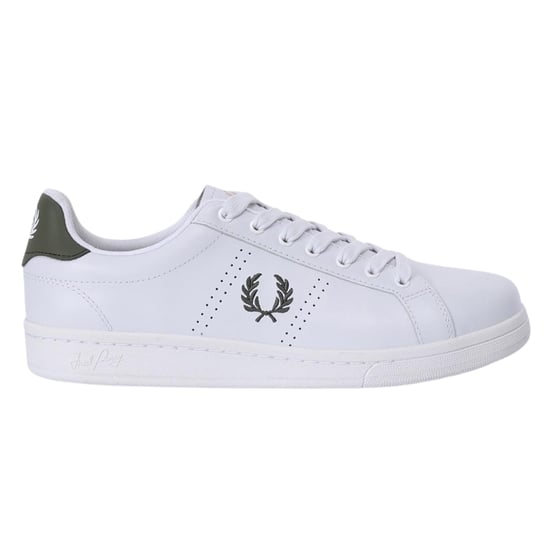 Fred Perry B721 Weiße Lw Grüne Leder-sneaker - Image 1