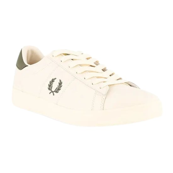 Fred Perry Spencer Leder-sneaker In Ecru - Image 3
