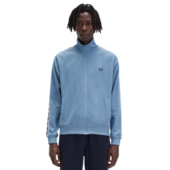 Fred Perry Trainingsjacke Mit Kontrastband, Aschblau - Image 4