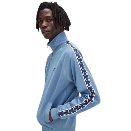 Fred Perry Trainingsjacke Mit Kontrastband, Aschblau - Image 5