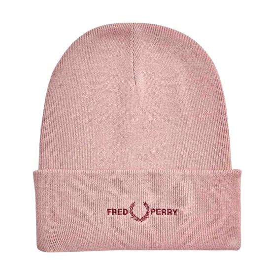 Fred Perry Bestickte Mütze In Altrosa - Image 1