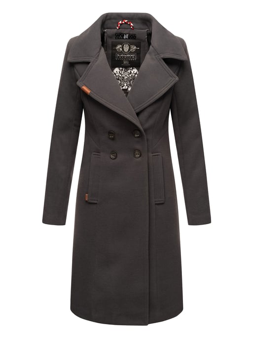 Navahoo Damen Trenchcoat Wooly – Premium Wintermantel mit Eleganter Passform - Image 1