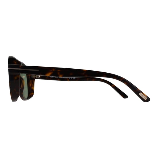 Tom Ford Rosco FT1022 52N – Sonnenbrille in glänzendem Dunkel-Havana und Hellgrün - Image 3