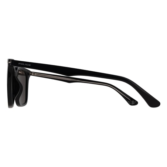 Police SPLQ80 700P Sonnenbrille in glänzendem Schwarz mit Rauchgläsern - Image 3