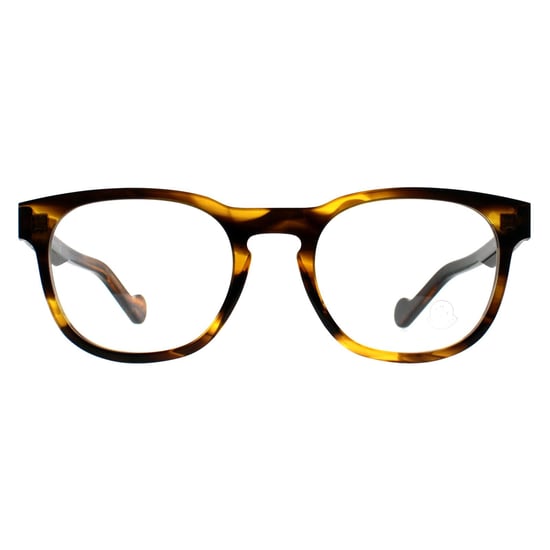 Moncler ML5052 051 gestreifte braune Brillenfassung - Image 1