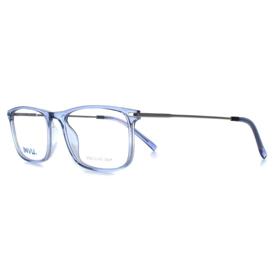 INVU B4135 C transparent blau taube silberne Brillenfassung - Image 2