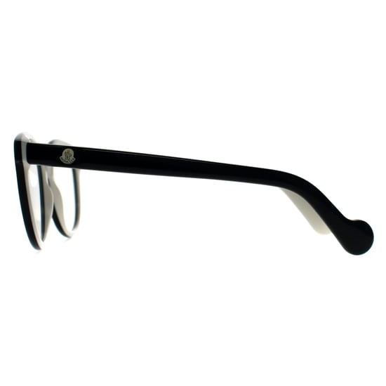 Moncler ML5043 005 glänzend schwarz und weiß Brillengestell - Image 3