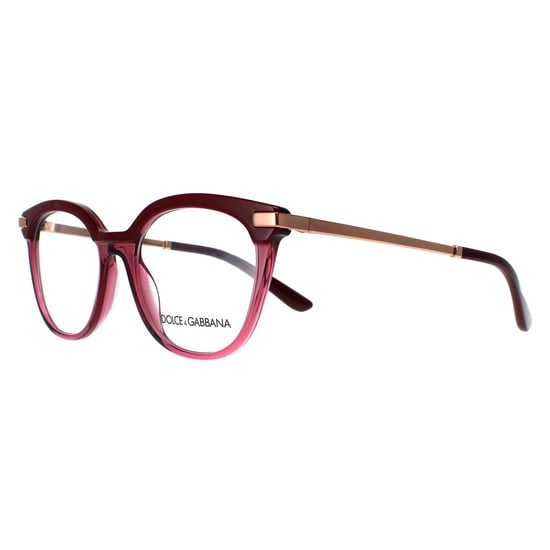 Lunettes Dolce & Gabbana DG3346 3247 bordeaux transparent bordeaux rose or - Image 2