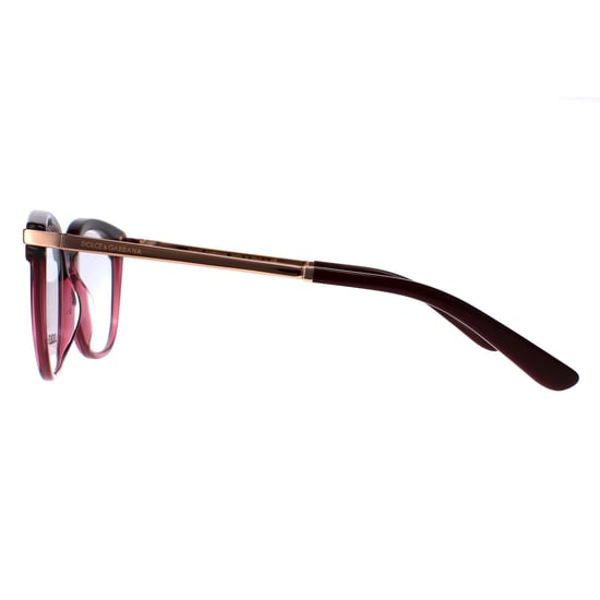 Lunettes Dolce & Gabbana DG3346 3247 bordeaux transparent bordeaux rose or - Image 3