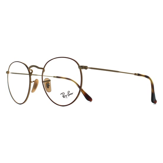 Ray-Ban RX3447V Runde Metall 2945 poliert havanna auf gold Brillengestell - Image 2
